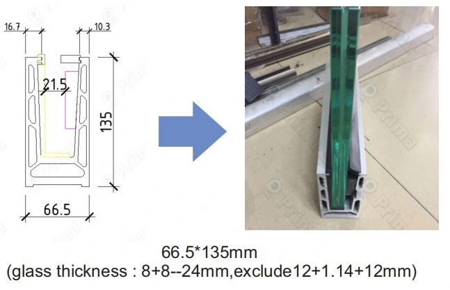 Balcony Railing Aluminum Base Channel LED Glass Railing