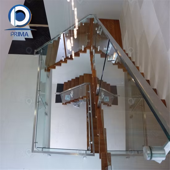 バルコニー用ケーブルクリップ付きガラス手すり、屋外モジュラー積層中国階段プリマ