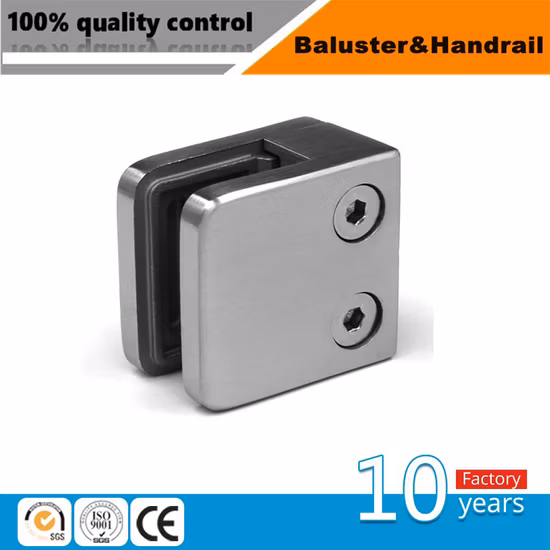 熱い販売屋外フレームレスガラス手すりステンレス鋼ガラススペーサーと固定ガラス手すり