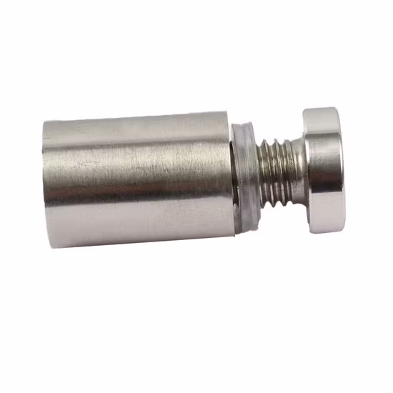 ステンレススチールネジ付き固体ガラススペーサー