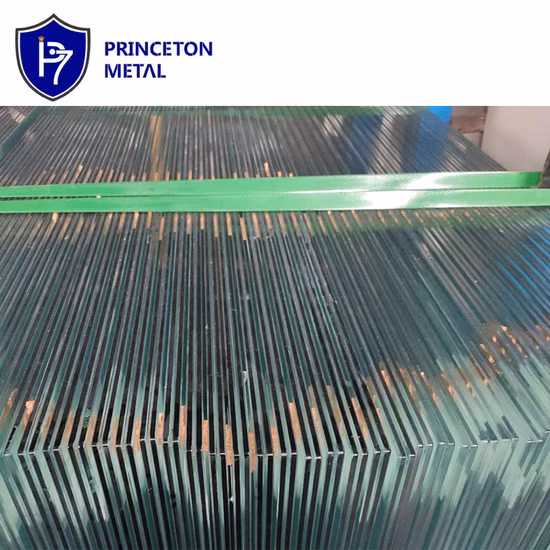 プリンストンアルミニウム金属ハーフフレーム強化ガラス手すりとテラスとバルコニー用手すり